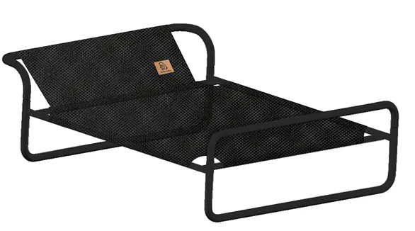 Cama elevada para mascotas de camping extraíble de malla transpirable