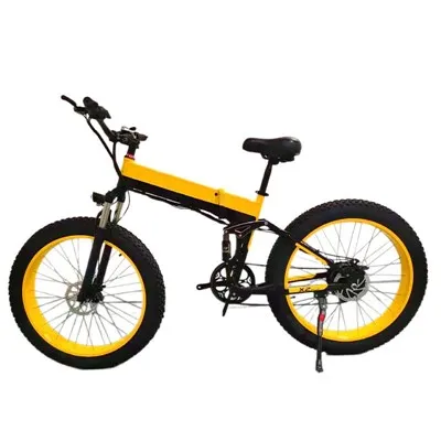 Bicicleta eléctrica plegable con suspensión total de 26 pulgadas